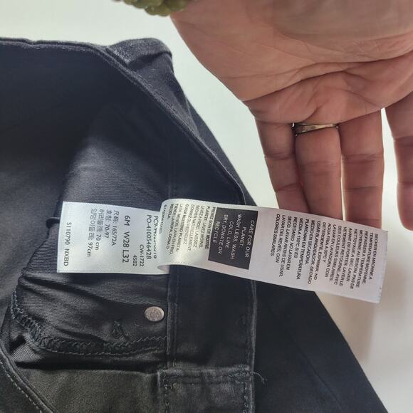 Levi Strauss Signature Straight Leg Black Jeans Size 6M Classic Western Festival - Picture 6 of 9